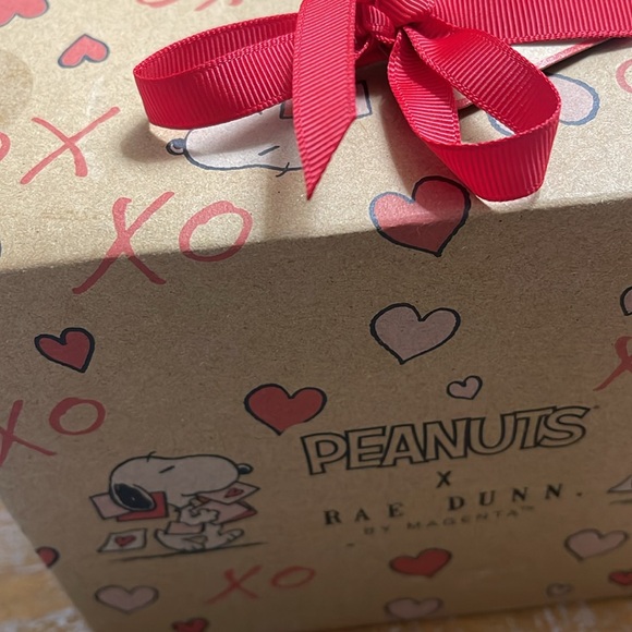 SALE! Rae Dunn & Peanuts  Charlie Brown & Snoopy Set Ceramic Red/White Ramukins - Picture 3 of 4